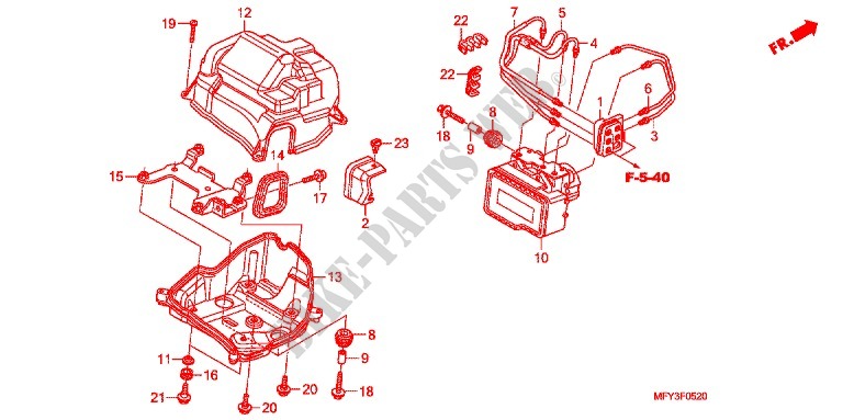 FRONT BRAKE MASTER CYLINDER   ABS MODULATOR for Honda VT 1300 C ABS SILVER 2012