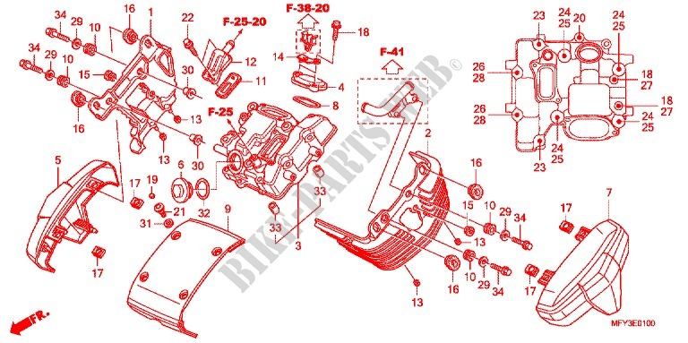 FRONT CYLINDER HEAD COVER for Honda VT 1300 C ABS 2012 2012