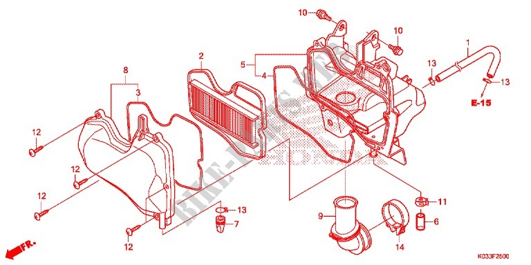 FRONT COVER   AIR CLEANER for Honda WAVE 110 front brake disk 2012