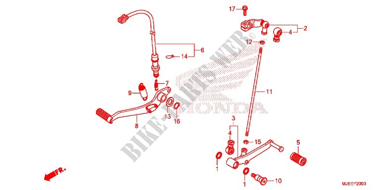 MAIN STAND   BRAKE PEDAL for Honda CB 650 F ABS TRICOLOR 2014
