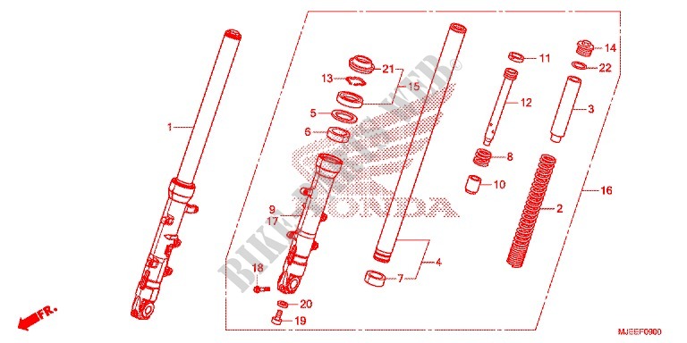 FRONT FORK for Honda CB 650 F ABS 35KW 2014