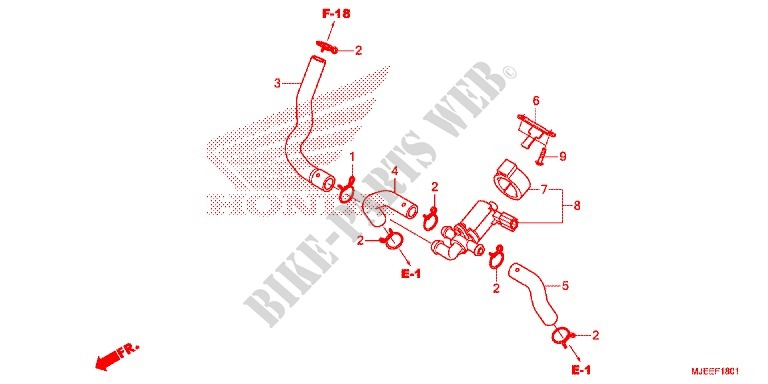AIR INJECTION CONTROL VALVE for Honda CB 650 F ABS 2015