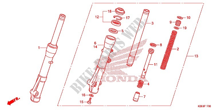 FRONT FORK for Honda ANC 110 ICON 2009