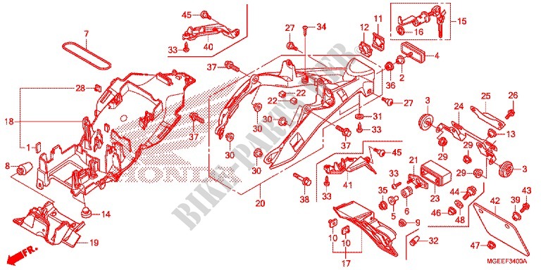 REAR FENDER for Honda VFR 1200 F 2015