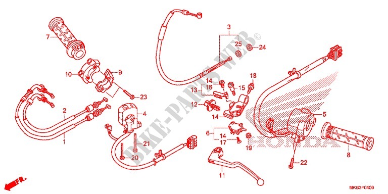 LEVER   SWITCH   CABLE (1) for Honda CBR 1000 RR ABS TRICOLORE 2015