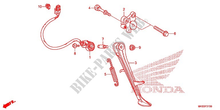 MAIN STAND   BRAKE PEDAL for Honda CBR 1000 RR ABS TRICOLORE 2015