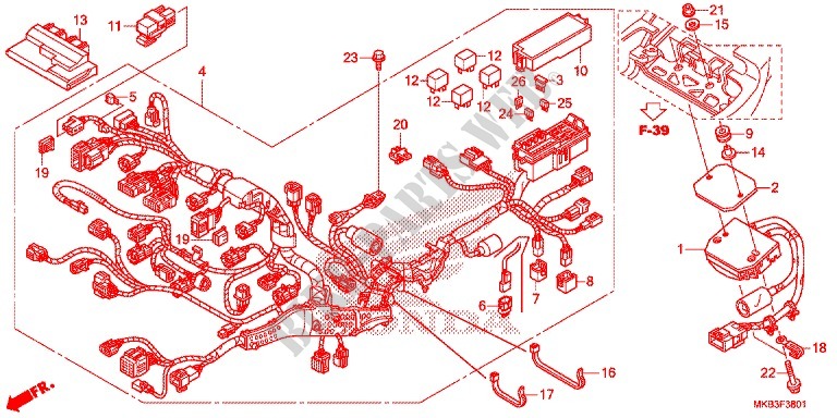 WIRE HARNESS for Honda CBR 1000 RR ABS TRICOLORE 2015