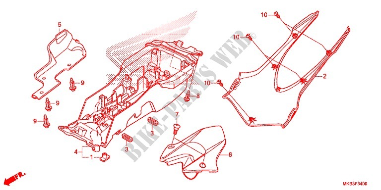REAR FENDER for Honda CBR 1000 SP REPSOL 2015