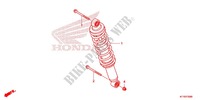 REAR SHOCK ABSORBER (2) for Honda CBR 125 BLANC 2016