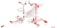 MAIN STAND   BRAKE PEDAL for Honda CBR 500 R ABS TRICOLORE 2015