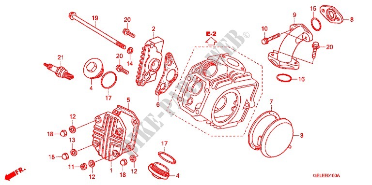 CYLINDER HEAD COVER for Honda CRF 50 2008