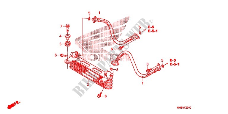 OIL COOLER for Honda TRX 250 FOURTRAX RECON Electric Shift 2013