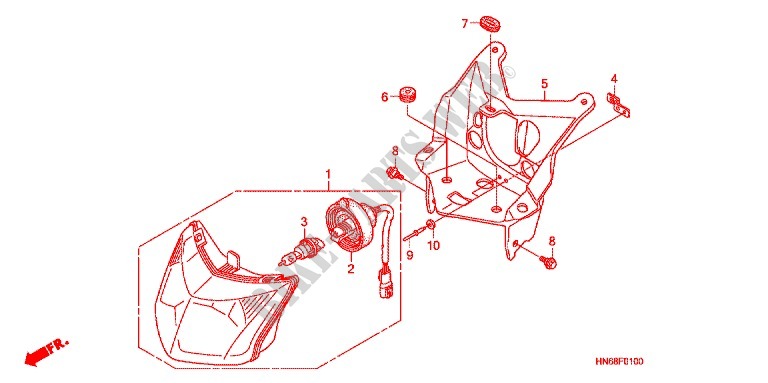 HEADLIGHT for Honda TRX SPORTRAX 250 X 2012