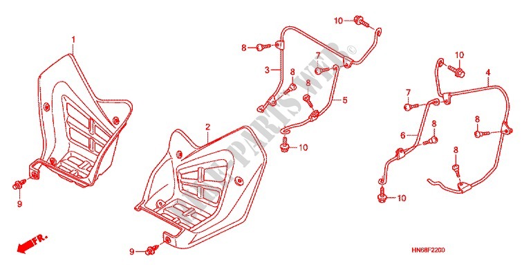 MUDGUARD  for Honda TRX SPORTRAX 250 X 2012