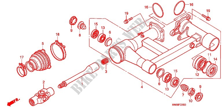 SWINGARM   CHAIN CASE for Honda TRX SPORTRAX 250 X 2012