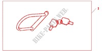 HONDA U LOCK 120/340 HAC for Honda CBR 250 R ABS BLACK 2012