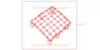 RUBBER NET BLACK for Honda CBR 250 R NOIRE 2013