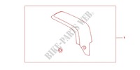 CARBON FIBER EXHAUST GUARD for Honda CBR 600 R ABS RED 2012