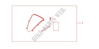 HANDLEBAR   COWL for Honda CBR 600 R ABS RED 2012