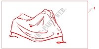 INDOOR BODYCOVER for Honda CBR 600 R ABS RED 2012