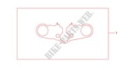 TRIPLE CLAMP PAD for Honda CBR 600 R ABS RED 2012