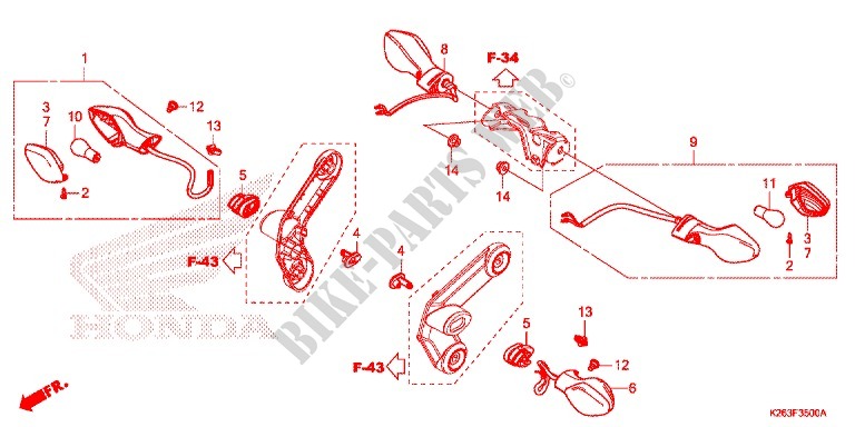 INDICATOR (E,ED,F,KO) for Honda MSX 125 2015