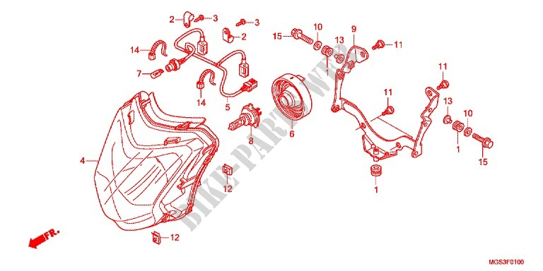 HEADLIGHT for Honda NC 700 X ABS 2013