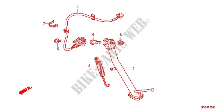 MAIN STAND   BRAKE PEDAL for Honda NC 700 X ABS 2013