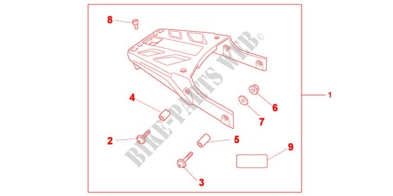 REAR CARRIER for Honda NC 700 X ABS 35KW 2013