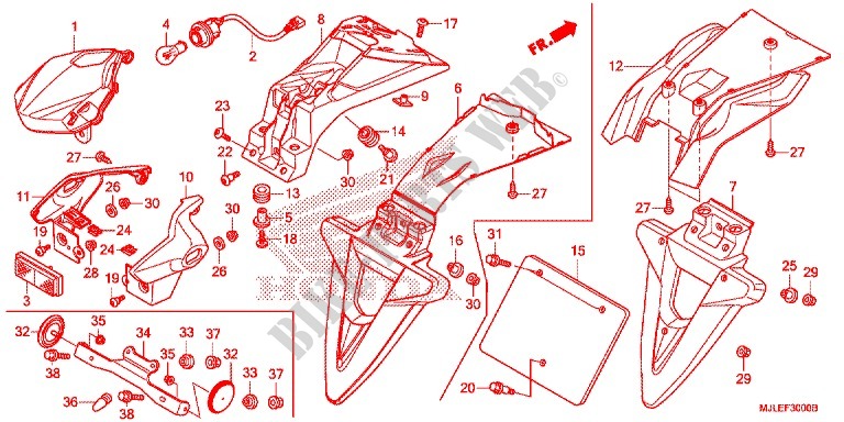 TAILLIGHT (2) for Honda NC 750 S 2015