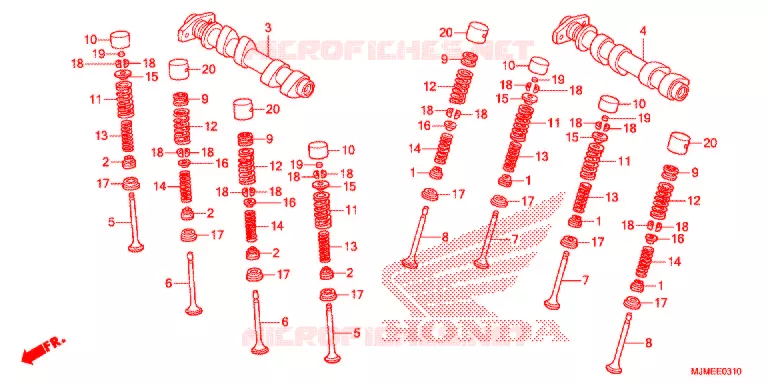 CAMSHAFT - VALVE (ARRIERE) Honda MOTO 800 CROSSRUNNER 2016  VFR800XF