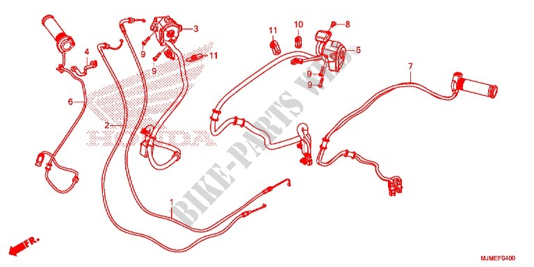 LEVER   SWITCH   CABLE (2) for Honda CROSSRUNNER 800 2015