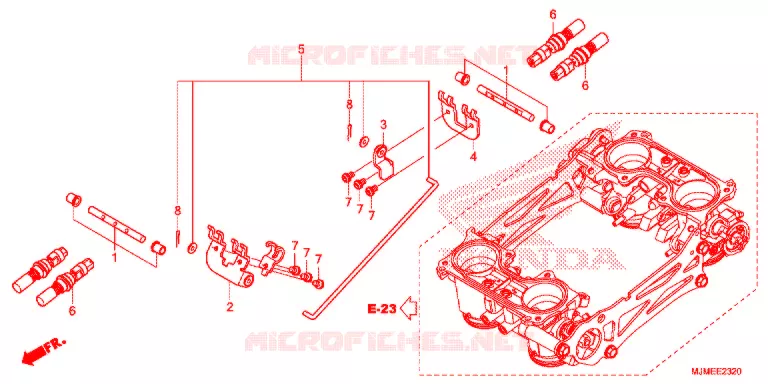 THROTTLE BODY (COMPONENT PARTS) Honda MOTO 800 CROSSRUNNER 2016  VFR800XF