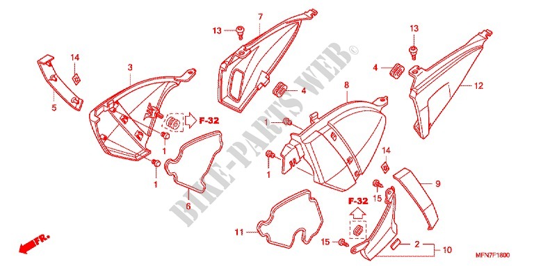 SIDE COVERS for Honda CB 1000 R ABS 2010