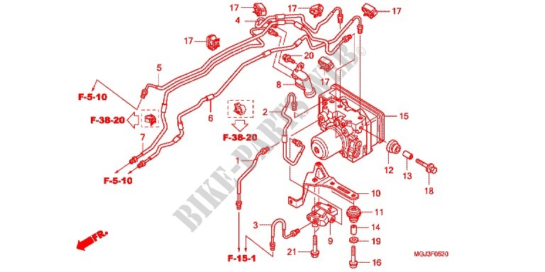 FRONT BRAKE MASTER CYLINDER   ABS MODULATOR for Honda CBF 1000 F ABS 98HP 2011