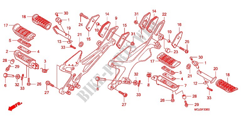 PEDAL for Honda CBF 1000 F ABS 98HP 2011