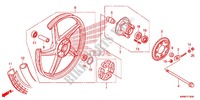 REAR WHEEL for Honda WAVE 110 front brake disk 2012