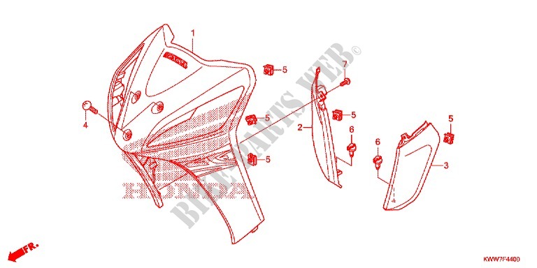FRONT COVER   AIR CLEANER for Honda WAVE 110 front brake disk 2012
