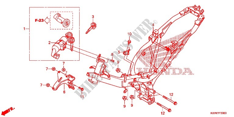 FRAME for Honda WAVE 110 disque frein avant 2012