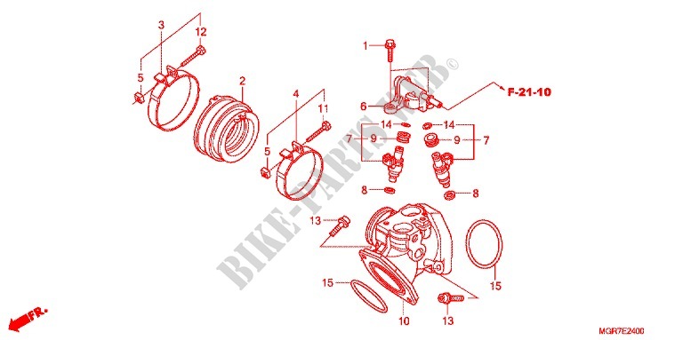 INJECTOR   INTAKE MANIFOLD for Honda VT 750 S 2011