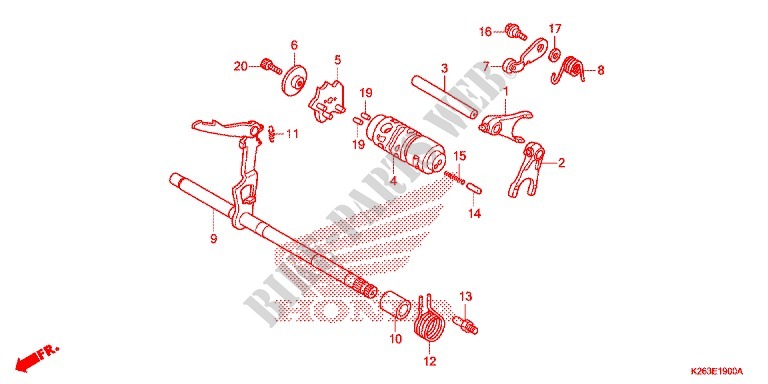 GEARSHIFT DRUM   SHIFT FORK for Honda MSX 125 2013