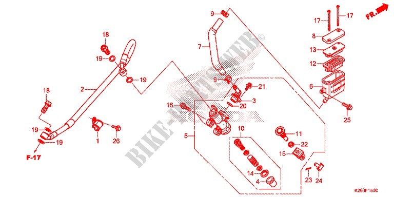 REAR BRAKE MASTER CYLINDER for Honda MSX 125 2013