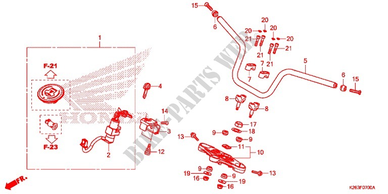 HANDLEBAR for Honda MSX 125 2013