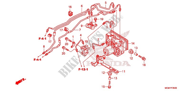FRONT BRAKE MASTER CYLINDER   ABS MODULATOR for Honda CB 600 F HORNET ABS 34HP 2013