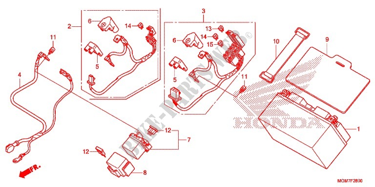 WIRE HARNESS/BATTERY for Honda CB 600 F HORNET ABS 34CV 2013
