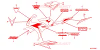 STICKERS (CBR1000RRC/RAC) for Honda CBR 1000 RR ABS RED 2012