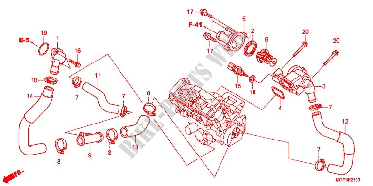 THERMOSTAT for Honda CBR 1000 RR FIREBLADE BLANCHE 2015