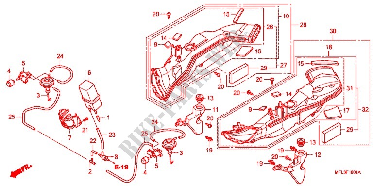 AIR INTAKE DUCT   SOLENOIDVALVE for Honda CBR 1000 RR ABS REPSOL 2009