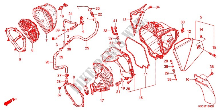 FRONT COVER   AIR CLEANER for Honda CRF 250 X 2006