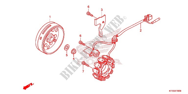 LEFT CRANKCASE COVER   ALTERNATOR (2) for Honda CBF 125 2012